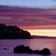 Nanaimo BC pink sunset surreal scenery of the ocean coast on Vancouver... (thumbnail)
