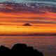 Dark glowing amber sunset sky panorama in Nanaimo Vancouver Island... (thumbnail)