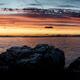 Panoramic sunset sky scenery of rocks on the ocean shore in Nanaimo Va... (thumbnail)
