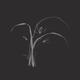 Wild orchid elegant Japanese Zen art floral design on black background