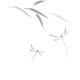 Delicate design Dragonflies and leaves Asian style Zen illustration on white background
