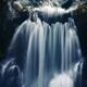 Beautiful abstract closeup of water falling over the edge of waterfall... (thumbnail)