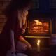 Sensual erotic portrait of beautiful sexy half naked woman sitting by... (thumbnail)