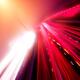 Highway traffic colorful red and white light trails on a foggy night A... (thumbnail)