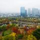 Osaka Castle Park and Chuo-ku financial distric city skyline aerial vi... (thumbnail)