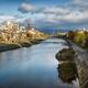 Kamo River Kamo-gawa panorama in beautiful dramatic sunrise Kyoto... (thumbnail)