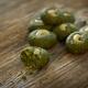 Artistic food still life of home-made Japanese Matcha green tea cookie... (thumbnail)