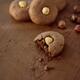 Hazelnut butter homemade cookies on brown wooden table background... (thumbnail)