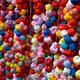 Colorful cloth balls Kukurizaru with written wishes hanging at Yasaka... (thumbnail)