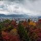 Dramatic panorama of Kyoto city in autumn scenery and Kiyomizu-dera Sa... (thumbnail)