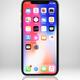 Apple iPhone X smartphone with colorful desktop on display isolated on... (thumbnail)