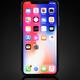 Apple iPhone X smartphone with colorful desktop on display isolated on... (thumbnail)