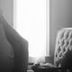 Black and white art nude portrait of beautiful woman lying naked in ar... (thumbnail)