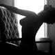 Fine art nude black and white photo of woman leaning gracefully back i... (thumbnail)