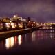 Kyoto nighttime city scenery of Kamo River with street lights reflecti... (thumbnail)