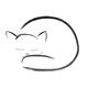 Cute snuggly sleeping cat illustration on white background... (thumbnail)