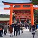 Tourists at the the Main gate of Fushimi Inari shrine in Kyoto... (thumbnail)