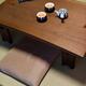 Japanese short-legged wooden tea table Chabudai teapot and cups... (thumbnail)