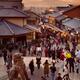 Matsubara dori street full of people at sunset near Kiyomizu-dera temp... (thumbnail)
