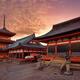 Sanjunoto pagoda Kaisan-do and Kyo-do hall at Kiyomizu-dera Buddhist t... (thumbnail)