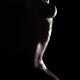 Artistic black and white abstract nude body outline of a woman breast... (thumbnail)