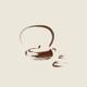 Teapot and two cups Zen style Sumi-e artwork brown on beige background... (thumbnail)
