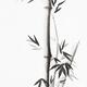 Bamboo stalks with leaves Japanese Zen Sumi ink painting on white rice... (thumbnail)