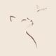 Cat looking up at a dragonfly Japanese Zen illustration design on beig... (thumbnail)