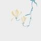 Elegant magnolia branch with flowers Zen style illustration design in... (thumbnail)