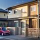 Modern Japanese private residential house and a small car in Uji Japan... (thumbnail)