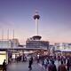 Kyoto Station busy with people in the evening Kyoto tower hotel beauti... (thumbnail)