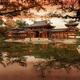 Dramatic sunset scenery of the Phoenix Hall Hoo-do of Byodoin Buddhist... (thumbnail)