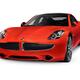 Red Karma Revero plug-in hybrid electric luxury car sports sedan isola... (thumbnail)