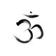 Sanskrit Om or Aum sacred symbol of the crown chakra in Yoga Sumi-e pa... (thumbnail)