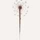 Ladybug on a dandelion abstract Zen painting illustration design brown... (thumbnail)
