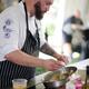 Chef Chris Braun preparing a gourmet competition meal at BC Seafood Fe... (thumbnail)