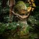 Ancient Japanese Ishidoro stone lantern at Tenjuan Temple pond Zen gar... (thumbnail)