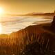 Woman watching beautiful sunset on a shore of Pacific Rim National Par... (thumbnail)