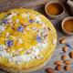 Healthy home-made flourless orange almond vegan cake artistic food sti... (thumbnail)