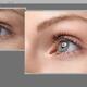 Womans eye photo retouched in Photoshop... (thumbnail)