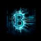 Glowing blue Bitcoin cryptocurrency symbol digital currency illustrati... (thumbnail)