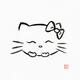 Happy Kawaii kitty sumie ink painting... (thumbnail)