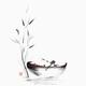 Tskukubai Japanese traditional wash basin with bamboo and red maples l... (thumbnail)