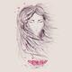 Beautiful asian woman face with long flying wild hair and pink sakura... (thumbnail)