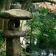 Ancient Ishidoro lantern carved from stone at Tenju-an Japanese Temple... (thumbnail)