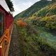 Sagano Scenic Railway Romantic train sightseeing ride along Hozukyo Ra... (thumbnail)