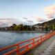 Bridge over Uji River in sunset city scenery... (thumbnail)