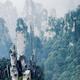 Beautiful landscape of Zhangjiajie Floating mountain peaks disappearin... (thumbnail)