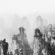 Beautiful peaks of floating mountains Zhangjiajie disappearing in milk... (thumbnail)
