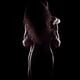 Sensual nude couple standing in an embrace naked bodies silhouette on... (thumbnail)